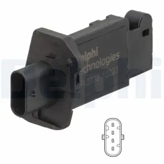 Датчик, витратомір повітря Delphi AF10773-12B1 Купити в Україні