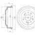 Тормозной барабан задн CITROEN JUMPER I, JUMPER II FIAT DUCATO PEUGEOT BOXER 2.0-2.8D 06.90-06.06 Delphi (BF327) изображение 1