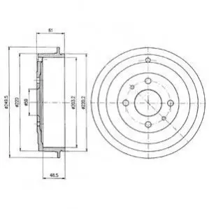 Гальмівний барабан Delphi BF366 Купити в Україні