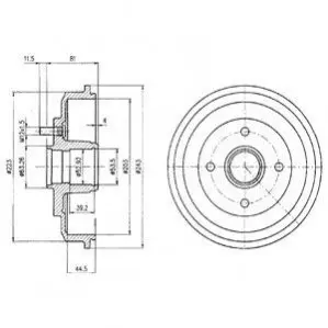 Гальмівний барабан задн FORD FOCUS I 1.4-2.0 10.98-03.05 Delphi BF402