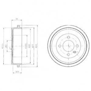 Барабан тормозной Delphi BF410