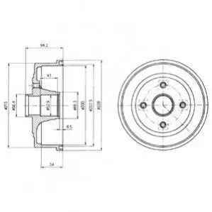 Гальмівний барабан Delphi BF472 Купити в Україні