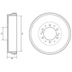 Гальмівний барабан Delphi BF537