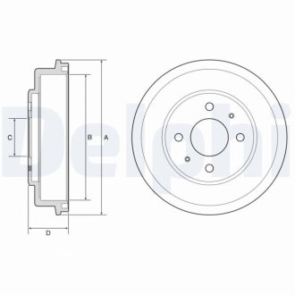 Барабан тормозной Delphi BF582