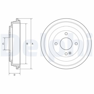 Барабан гальмівний Delphi BF592 (фото 1)