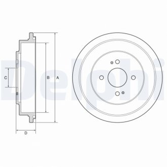 Барабан гальмівний Delphi BF614 (фото 1)