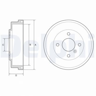 Гальмівний барабан Delphi BF627