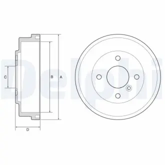 Гальмівний барабан Delphi BF627 Купити в Україні