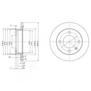 Тормозные диски Delphi BG2118