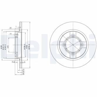 Тормозные диски Delphi BG2153 (фото 1)