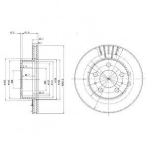 VOLVO Гальмівний диск передн. 240, 260 Delphi BG2207