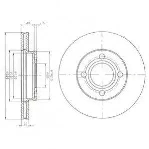 Фото Диск тормозной Delphi (BG2272) изображение 1