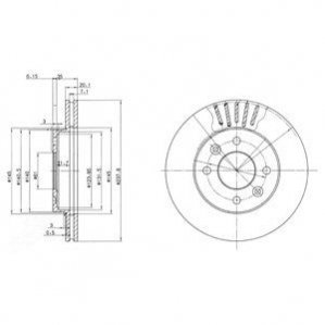 Диск гальмівний Delphi BG2282C