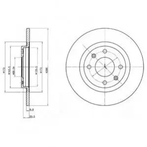 Диск тормозной Delphi BG2308 Купить в Украине
