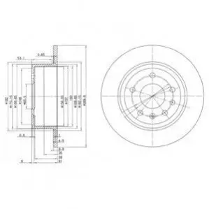 DELPHI OPEL Диск тормозной задний. Omega A,Senator B Delphi BG2381 Купить в Украине