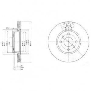 Гальмівний диск Delphi BG2413 (фото 1)