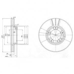 Диск гальмівний Delphi BG2423