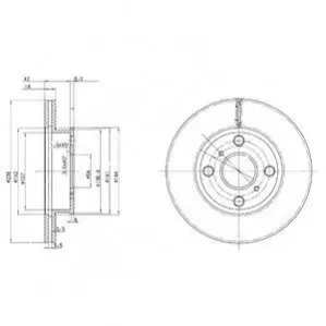 Фото 1 — Диск гальмівний (передній) Opel Astra F/Corsa B/Vectra A 1.6/1.81.7D 91-00 (256x20) Delphi (BG2424C) Фото Диск гальмівний (передній) Opel Astra F/Corsa B/Vectra A 1.6/1.81.7D 91-00 (256x20) Delphi (BG2424C) зображення 1