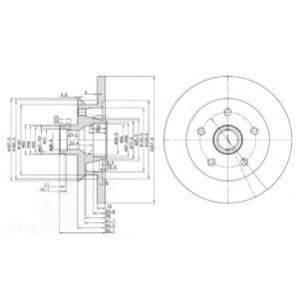 Диск гальмівний Delphi BG2468