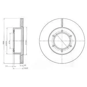 Фото Диск гальмівний (передній) Opel Omega A/B 87-03/Senator B 87-93 (296x28) (вентильований) Delphi (BG2495) зображення 1