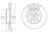 Тормозной диск - Delphi BG2596 (4351220360, 4351220410, 435122O36O)