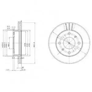 Гальмывний диск передн Лів/Прав NISSAN PRIMERA 1.6/2.0/2.0D 06.90-03.98 Delphi BG2632 Купити в Україні