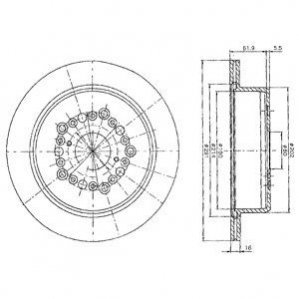 Гальмівні(тормозні) диски Delphi BG2662 (фото 1)