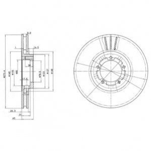Гальмівні(тормозні) диски Delphi BG2663