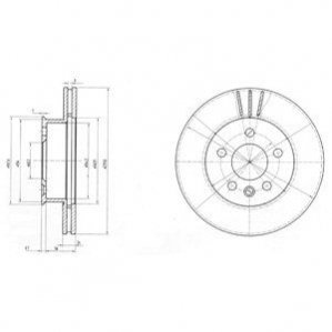 Диск тормозной Delphi BG2717