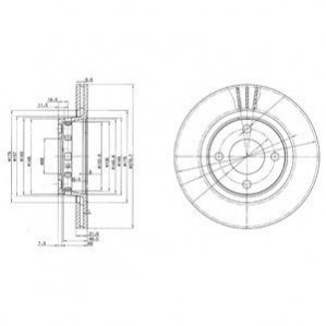 Диск тормозной Delphi BG2784 (фото 1)