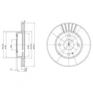 Диск тормозной Delphi BG2802 (фото 1)