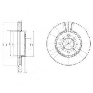 Тормозные диски Delphi BG2814