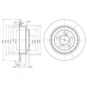 Тормозные диски Delphi BG2826