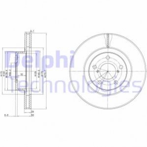 Диск гальмівний Delphi BG2827C (фото 1)