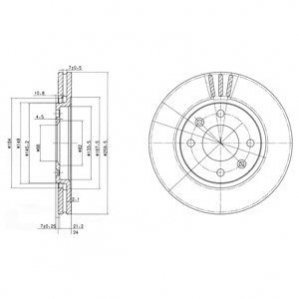 Тормозные диски Delphi BG2871