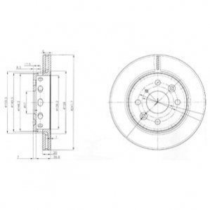 Тормозной диск Delphi BG3074