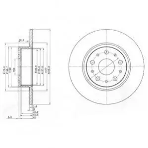 Тормозные диски Delphi BG3076