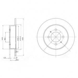 Диск тормозной Delphi BG3125