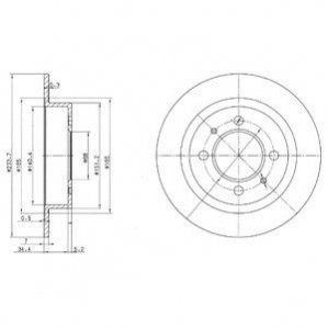 Диск гальмівний Delphi BG3126