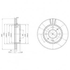 Диск гальмівний Delphi BG3206