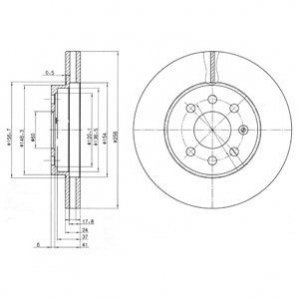 Комплект тормозных дисков - (96286933, 96300035, 96312559) Delphi BG3334 (фото 1)