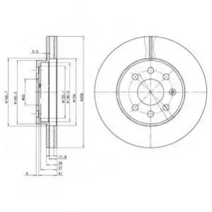 Комплект тормозных дисков Delphi BG3334