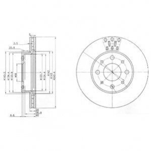 Диск тормозной Delphi BG3425 (фото 1)