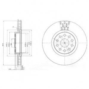 Гальмівні(тормозні) диски Delphi BG3497