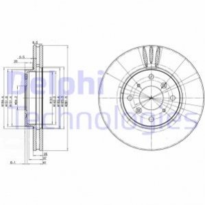 Диск тормозной Delphi BG3516