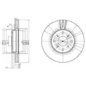 Диск тормозной Delphi BG3516