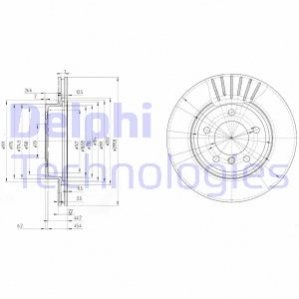 Диск тормозной Delphi BG3527C