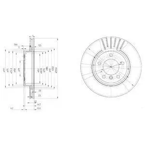 Диск тормозной Delphi BG3527C
