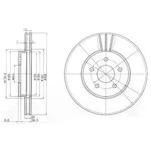 Диск тормозной Delphi BG3537C