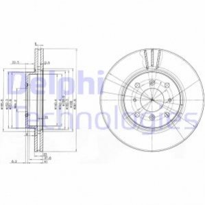 Диск гальмівний Delphi BG3589